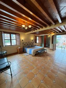 グアナファトにあるホテル アンティゴア ヴェイパー カテゴリア エスペシャルの広いベッドルーム(ベッド1台付)