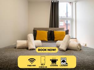 Posezení v ubytování 1BR Urban Retreat in Central Sunderland