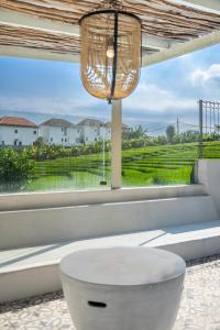 Ένα μπάνιο στο Prime Canggu Villa with stunning Rice field views