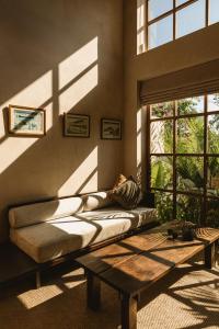 Χώρος καθιστικού στο Calista Studios DUA Quaint 1 BR studio in Jungle 10 mins away from Uluwatu center