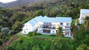 an aerial view of a house on a hill at Perfect Paradise, Oceanview in Samana in Santa Bárbara de Samaná