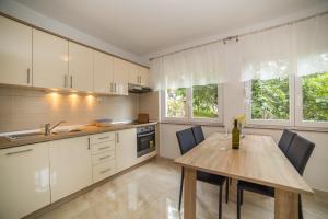 Kuchyň nebo kuchyňský kout v ubytování JURIĆ Apartments-Rab