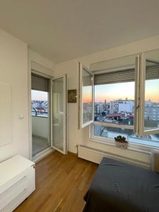 Balkón nebo terasa v ubytování FAITH apartment near Dunav and Centar