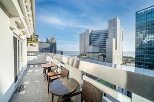 Balkón nebo terasa v ubytování Haeundae Wow Motel