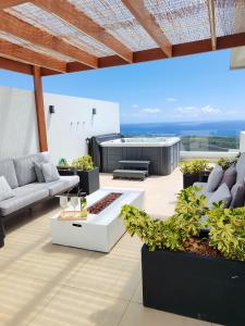 Χώρος καθιστικού στο Villa Sunset St Gilles