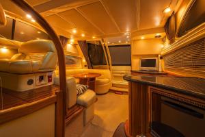 an interior of an rv with a living room at Frognerstranda - Majestic- in Oslo