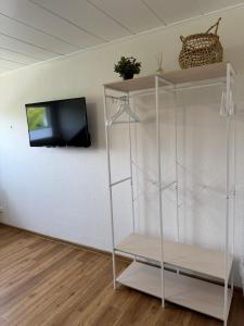 TV a/nebo společenská místnost v ubytování RheinBlick Apartment - Park and Stay "optional" am Deutschen Eck