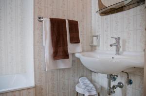 Koupelna v ubytování Albergo La Rosetta