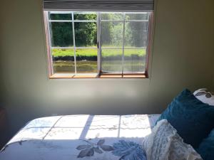 a bed in a room with a window at Cozy, Private Guest House #5 in Blaine +22 photos