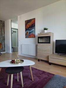 TV a/nebo společenská místnost v ubytování Primera Apartments