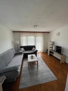 a living room with a couch and a coffee table at Vikendica Savić in Šipovo