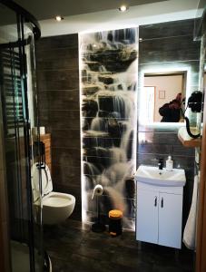 Koupelna v ubytování Tatra Lodge