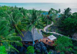 Luftaufnahme eines Ferienresorts mit Palmen in der Unterkunft Heritage Sunset Retreat Zanzibar in Mchangani