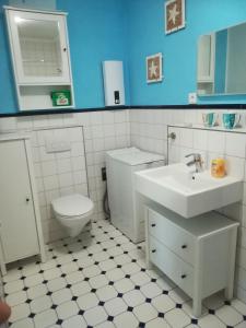 Koupelna v ubytování Cozy apartment in the Vinetastadt Barth