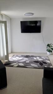 Μια τηλεόραση ή/και κέντρο ψυχαγωγίας στο Apartment mit eigenem Eingang und eigener Terrasse