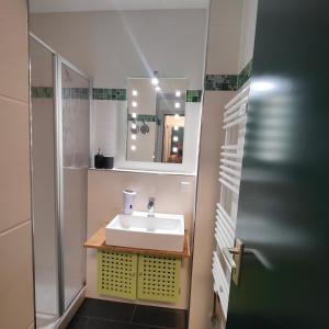 Ένα μπάνιο στο Ferienwohnung Natur Suite Hahnenklee - Harz, Balkon & Parkplatz