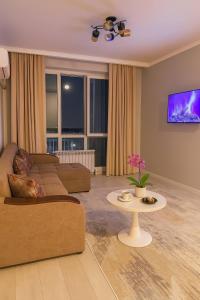 TV a/nebo společenská místnost v ubytování Теремки