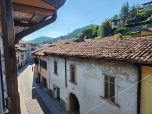 a view of a street from a building at Borgo Santa Maria in Nembro