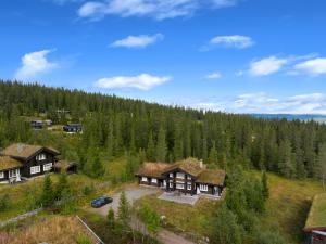 een luchtzicht op een huis in een bos bij Trysilfjell 811 by Vacation Trysil in Mælem
