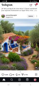 a screenshot of a website of a house with flowers at Olembe Garden B&B in Yaoundé