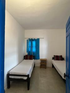 Giường trong phòng chung tại Oasis Blue