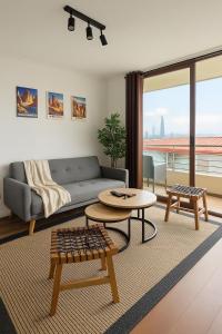 Posezení v ubytování Refugio Bellavista vista al Costanera y los Andes