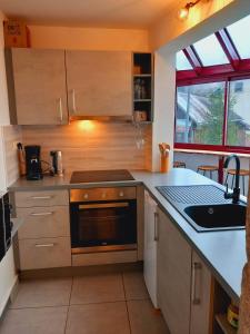 Kuchyň nebo kuchyňský kout v ubytování La terrasse sur le Lac