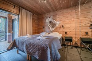 Spa- og/eller wellnessfaciliteter på Villa Tieva A Ski-in Ski-out with private Jacuzzi by Aavalevi