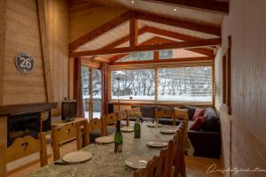 Χώρος καθιστικού στο Superbe chalet 6 ch. au pied du domaine des 2 Alpes