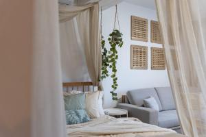 Ένα ή περισσότερα κρεβάτια σε δωμάτιο στο Castle View Luxury Apt in Bratislava Old Town