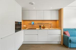 Η κουζίνα ή μικρή κουζίνα στο Novaya Suites