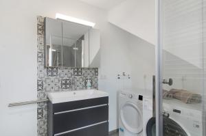 Koupelna v ubytování Schöne Ferienwohnung