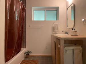 Ένα μπάνιο στο The Fireside Nook Narrowsburg Cabin +91 φωτογραφίες