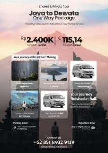 ein Flyer für eine Website zur Autovermietung in der Unterkunft Terima Kasih Malang by ZZZ in Malang