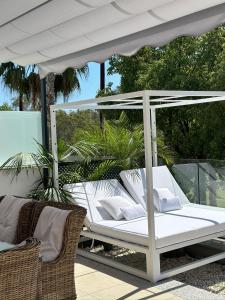 En balkon eller terrasse på Las Garzas de Playa Granada