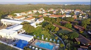 an aerial view of a small town with buildings at Coastal Bliss Getaway Awaits! in Keurboomstrand