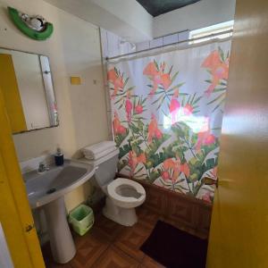 a bathroom with a sink and a toilet and a shower at Resimed in Antofagasta +20 photos