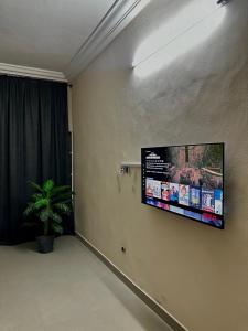 TV a/nebo společenská místnost v ubytování Spacious Private Room In Cotonou