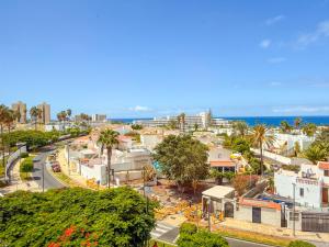 an aerial view of a city with the ocean at Piso los Agaves in Costa de Adeje