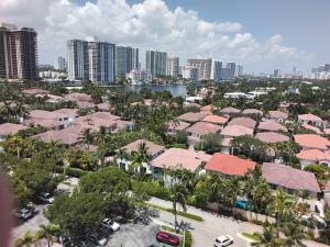 an aerial view of a city with tall buildings at Ocean reserve 2 bedroom plus den in Sunny Isles Beach