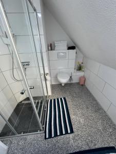 Ένα μπάνιο στο Ferienwohnung im Dreiländereck D-F-CH +23 φωτογραφίες
