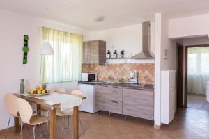 Kuchyň nebo kuchyňský kout v ubytování Apartments Roža