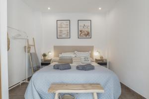 Ένα ή περισσότερα κρεβάτια σε δωμάτιο στο Los Bateles - Sólo Familias