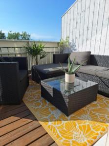 Χώρος καθιστικού στο Cozy apartment with terrace and proximity to nature
