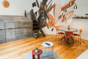 Ruang duduk di Art residence - Apartment Riverside Zemun