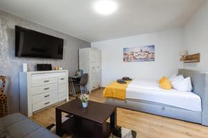 โทรทัศน์และ/หรือระบบความบันเทิงของ Studio Apartman PlanB, self CHECK IN