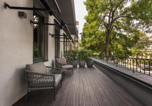 Balkón nebo terasa v ubytování BRYK Hotel - Maestro