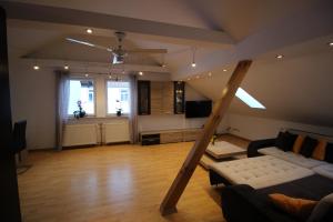 TV a/nebo společenská místnost v ubytování Apartmenthaus Wertheim