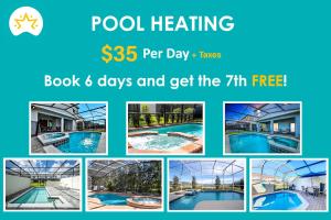 a pool healing per day book days and get the free at Spectacular House with 3 BR - Private Pool, BBQ - Minutes from Disney! in Kissimmee