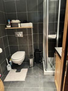 Koupelna v ubytování Hameaux du glaciers + 86 fotografií